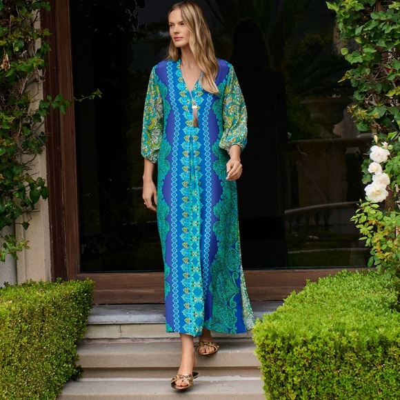 NWT Johnny Was Kahinu Dress S 💙 - Picture 1 of 7